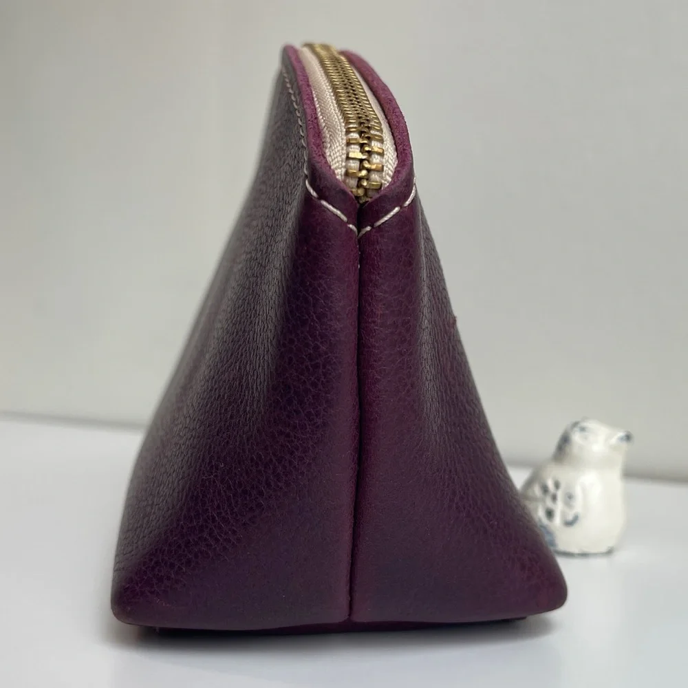 Portland Leather Total Eclipse Makeup Bag